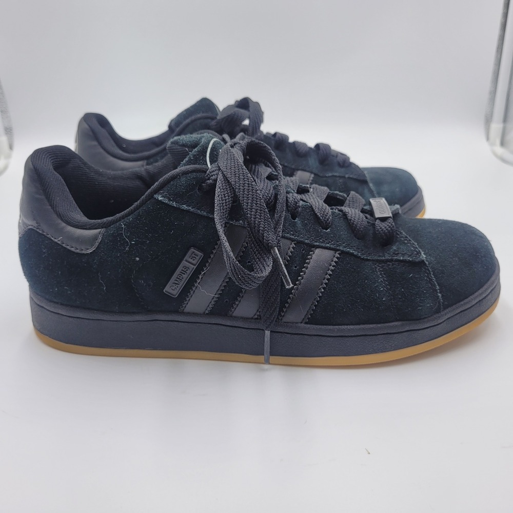 Adidas Campus ST Mens Black Suede Gum Sole Fat Tongue Skate Shoes Size 8.5 Y2K